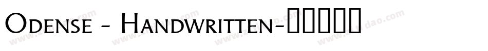 Odense - Handwritten字体转换